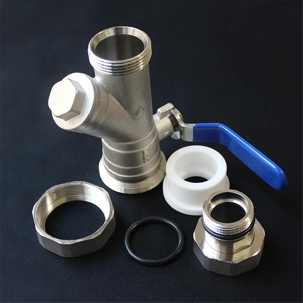 1pcs for All Copper Floor Heating Water Separator Valve Accessories Filter Sleeve Valve Geothermal Backwater Ball