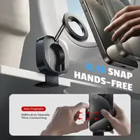 MagSafe Car Airplane Phone Holder Foldable 360° Rotation Dashboard Stand for iPhone 17 16 15 Travel Essentials Flight Compatible 5