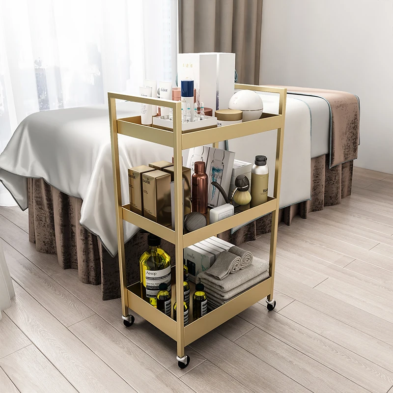 Tattoo Utility Salon Trolley Beauty Tool Nail Medical Salon Trolley Hairdresser Carrello Portaoggetti Salon Furniture RR50ST