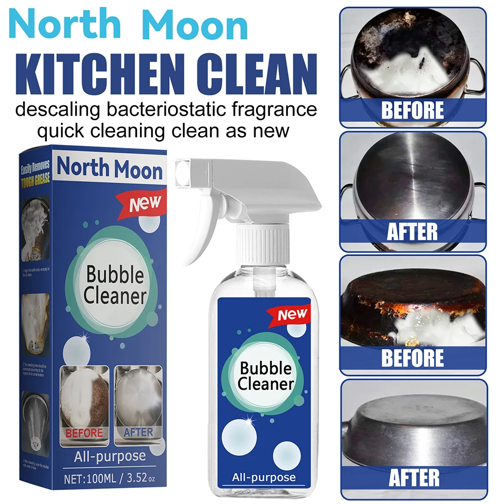 

30/100ml Kitchen Grease Cleaner Bubble Cleaner Multifunctional Foam Cleaner Rust Remove Household Cleaning Tool Bubble Spray