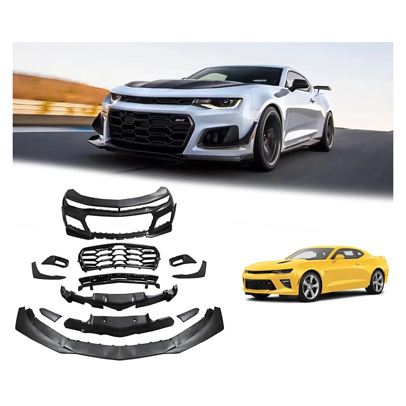 

1le Zl1 Style Auto Parts Body Kit Front Bumper Lip Car Bumper Body Kit For Chevrolet Camaro 2016-2018 5th