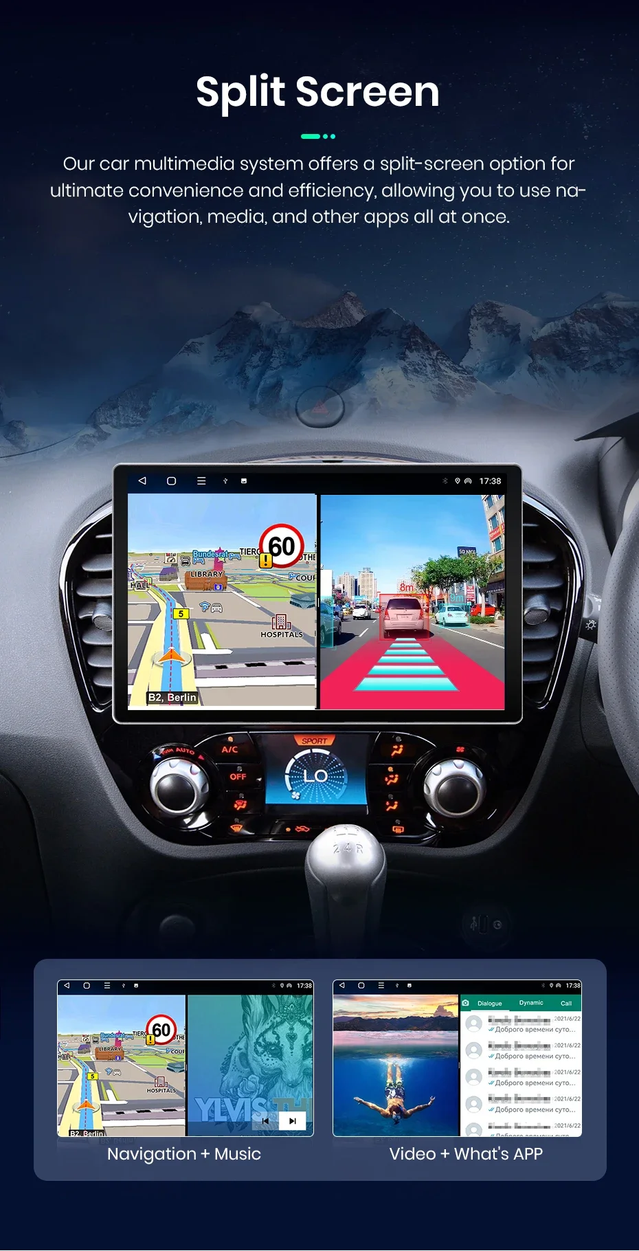 2K QLED Bildschirm Auto Radio Für Nissan Juke YF15 2010-2014 Drahtlose CarPlay Android Auto Multimedia autoradio – Detail 16