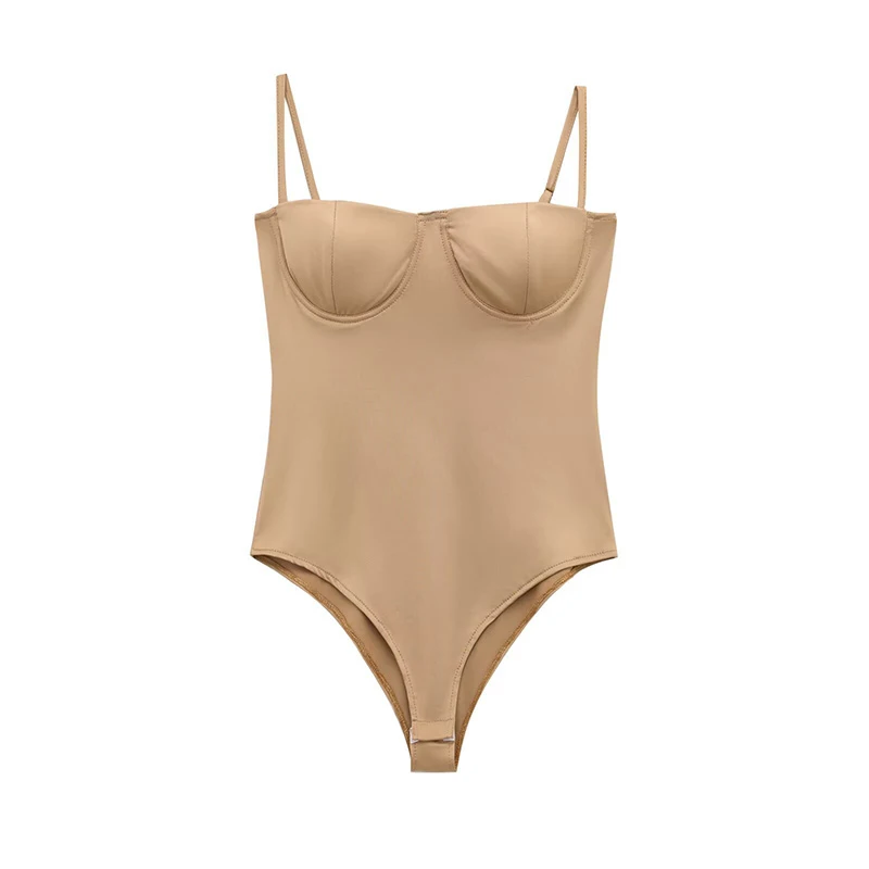 Sexy Bodys für Frauen, Wasserfallausschnitt, ärmellose Ketten, rückenfreie Tops, kurze Hosen, 2025, Sommermode, weibliche solide Strand-Outfits – Detail 20