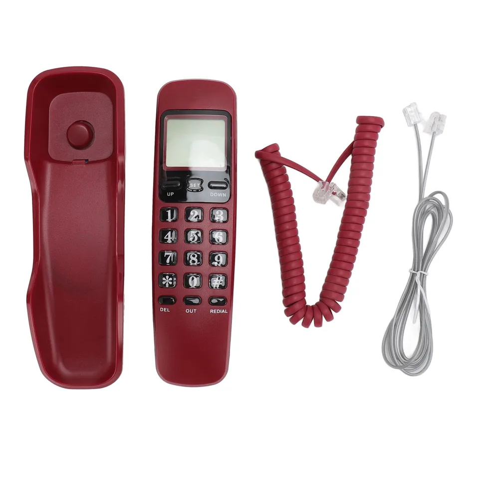 Telefono Fisso A Filo KX-T076 Con Display ID Chiamante, Pronto Per Parete O Scrivania, Per Casa E Ufficio (Nero)
