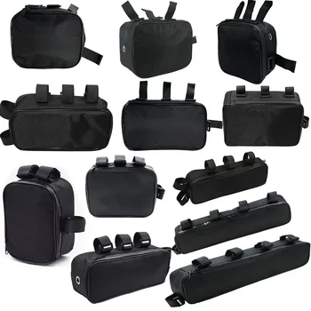 Borsa per telaio per tubo per bici da bicicletta Custodia per batteria anteriore Cassetta degli attrezzi per riporre MTB Ebike