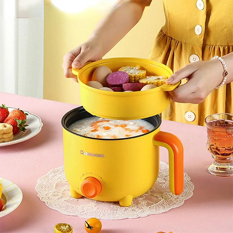 Portable Electric Cooking Pot 1L Dormitory Electric Rice Cooker Multi  functional Household Kitchen Appliances Small Hot Pot - AliExpress