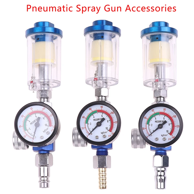 Pneumatic Spray Gun Air Regulator Gauge Water Trap Filter Tool JP/EU/US Adapter Spray Gun Accessories