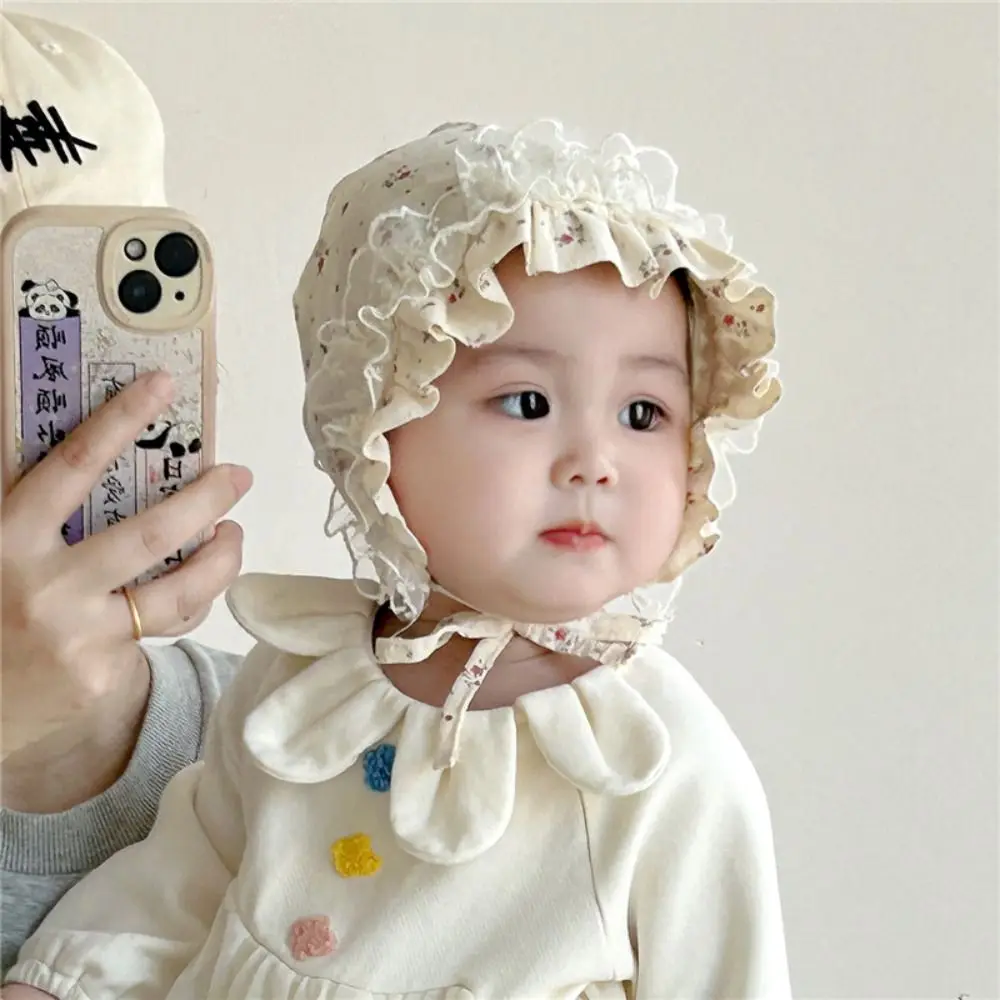 Fashion Lace Ruffle Newborn Sun Hat Princess Sweet Infant Bucket Hat Cute Sunscreen Baby Fisherman Hat Beach