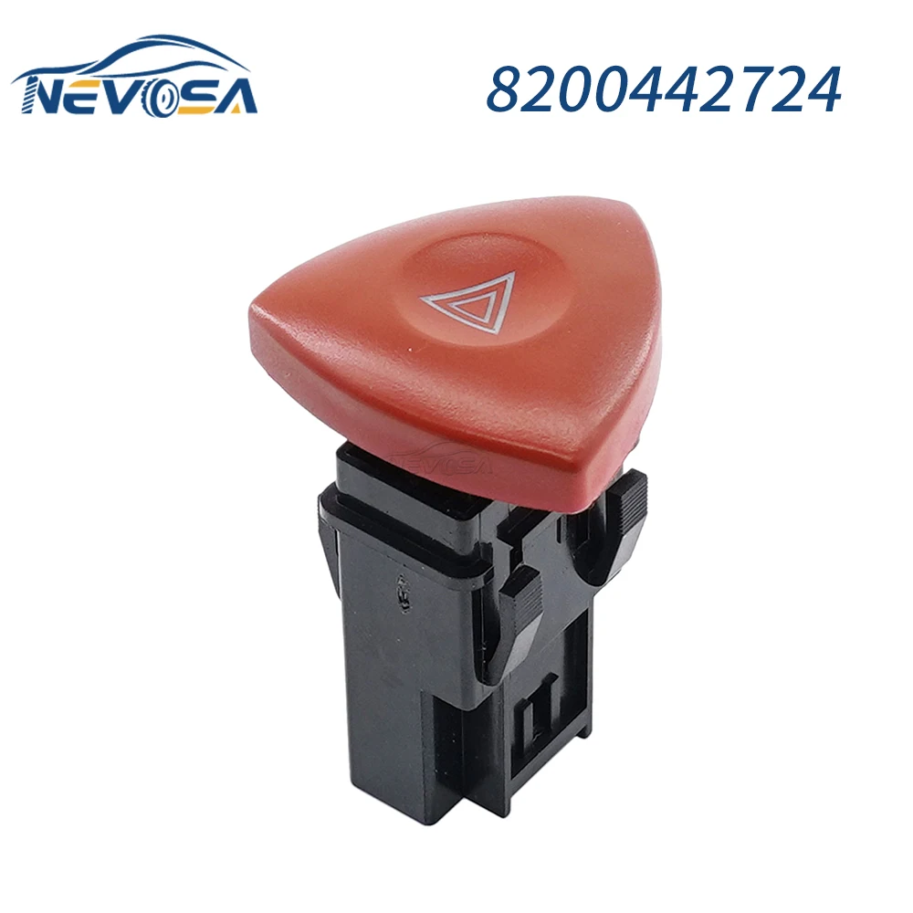 

NEVOSA 8200442724 Car Emergency Hazard Warning Light Button Switch For Renault Espace Laguna Nissan Primastar Vauxhall 93856337