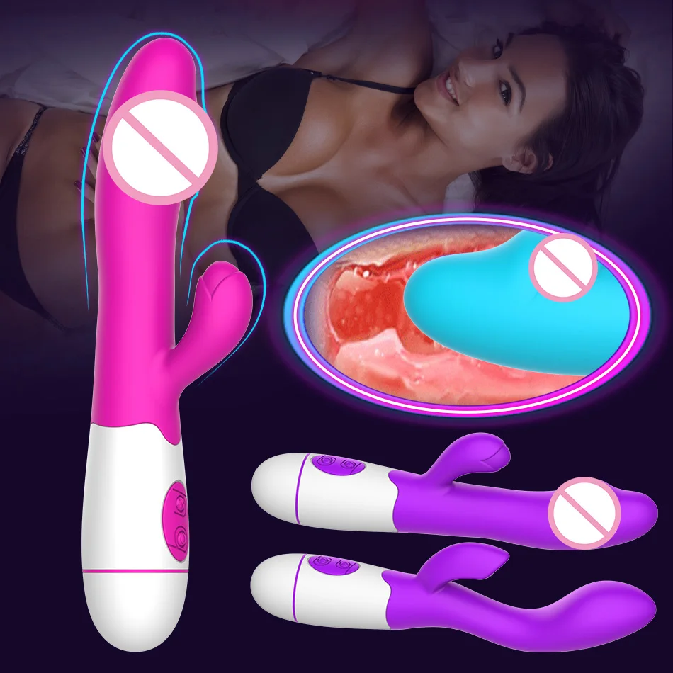 30 Speeds Double Penetration Vibrator for Vagina Clitoris Erotic Product Fidget Sex Toys for Woman Adults 18 Intimate Goods Shop