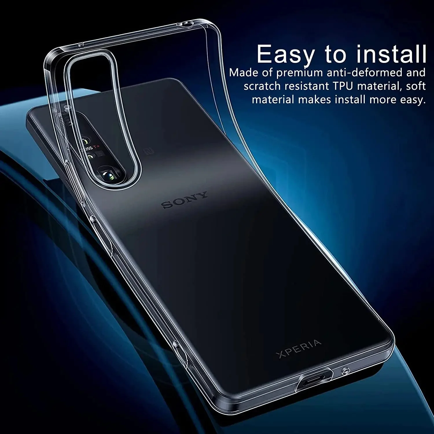 Ultradünne, weiche, transparente TPU-Hülle für Sony Xperia 1VI 10VI 1V 5V 10V 10III 5111 1III 1II 10II 5II 5IV 10IV 1IV 5 1 Couqe Funda – Detail 5