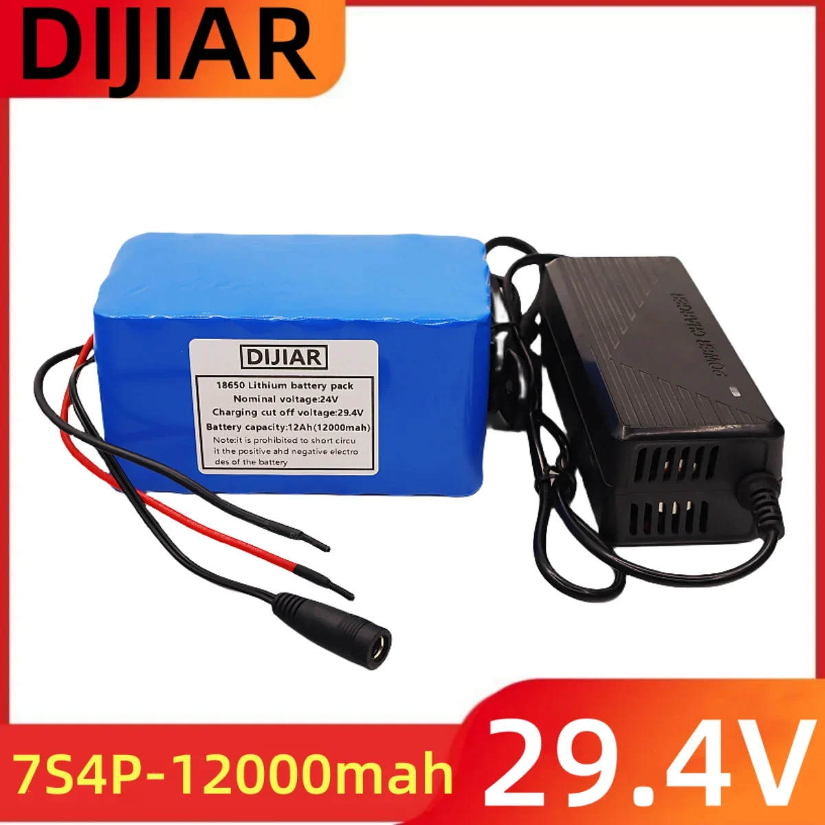 

29.4V12Ah18650 lithium ion battery pack 7S4P 24V Electric bicycle motor/scooter rechargeable battery with 15A BMS +29.4V Charger