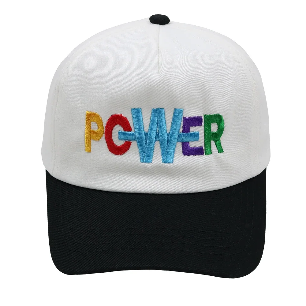 POWER Baseball Cap Embroidery GD Trucker Hat High Quality Retro Double Color Woman Cap Adjustable Buckle Unisex 4