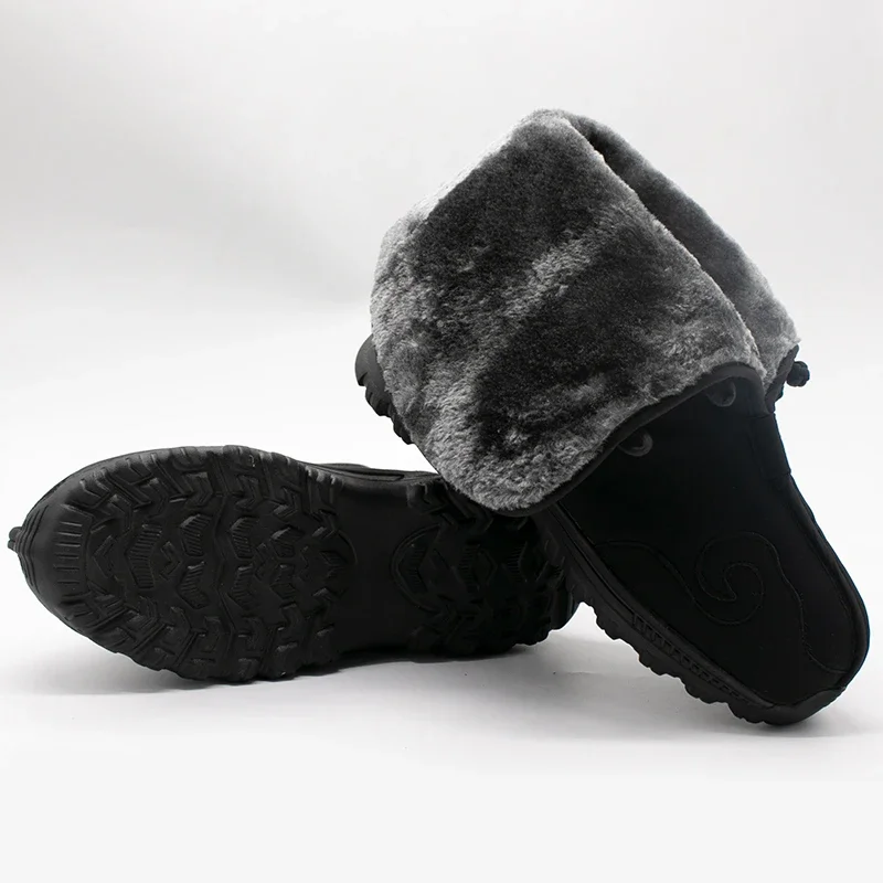 Winter Kung Fu Shoes Tai Chi Wing Chun Chinese Traditional Martial Arts Warm Boots Wudang Taoist Manual Cotten Fabric