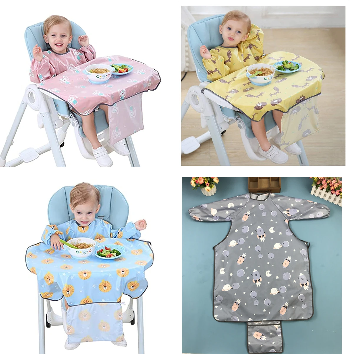 Newborn bib table set chair dress waterproof drooling towel burping baby dining chair high chair apron feeding accessories