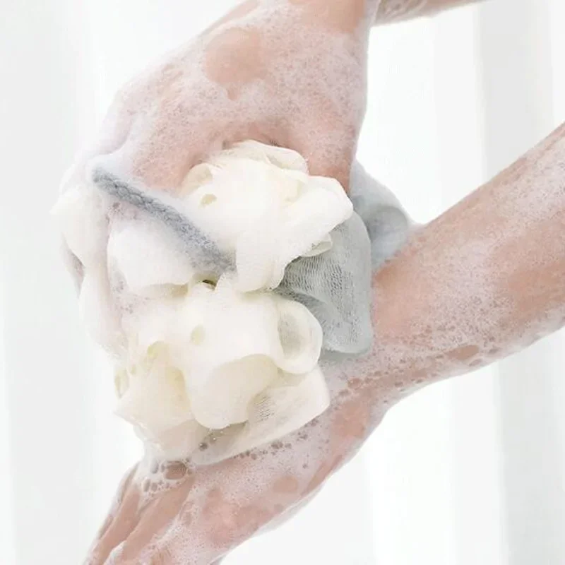 High Quality Bath Ball Mesh Cool Flower Bath Towel Body Cleaning Shower Wash Sponge Brush Scrubber Bathroom Accessories 4