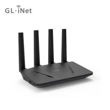 GL.iNet GL-AX1800(Flint) WiFi 6 Router -Dual Band Gigabit Wireless ,5 x 1G Ethernet Ports ,Amazing OpenVpn&WireGuard Speed 1