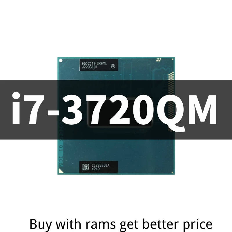 most powerful processor Core i7-3720QM i7 3720QM SR0ML 2.6 GHz Quad-Core Eight-Thread CPU Processor 6M 45W Socket G2 / rPGA988B new cpu