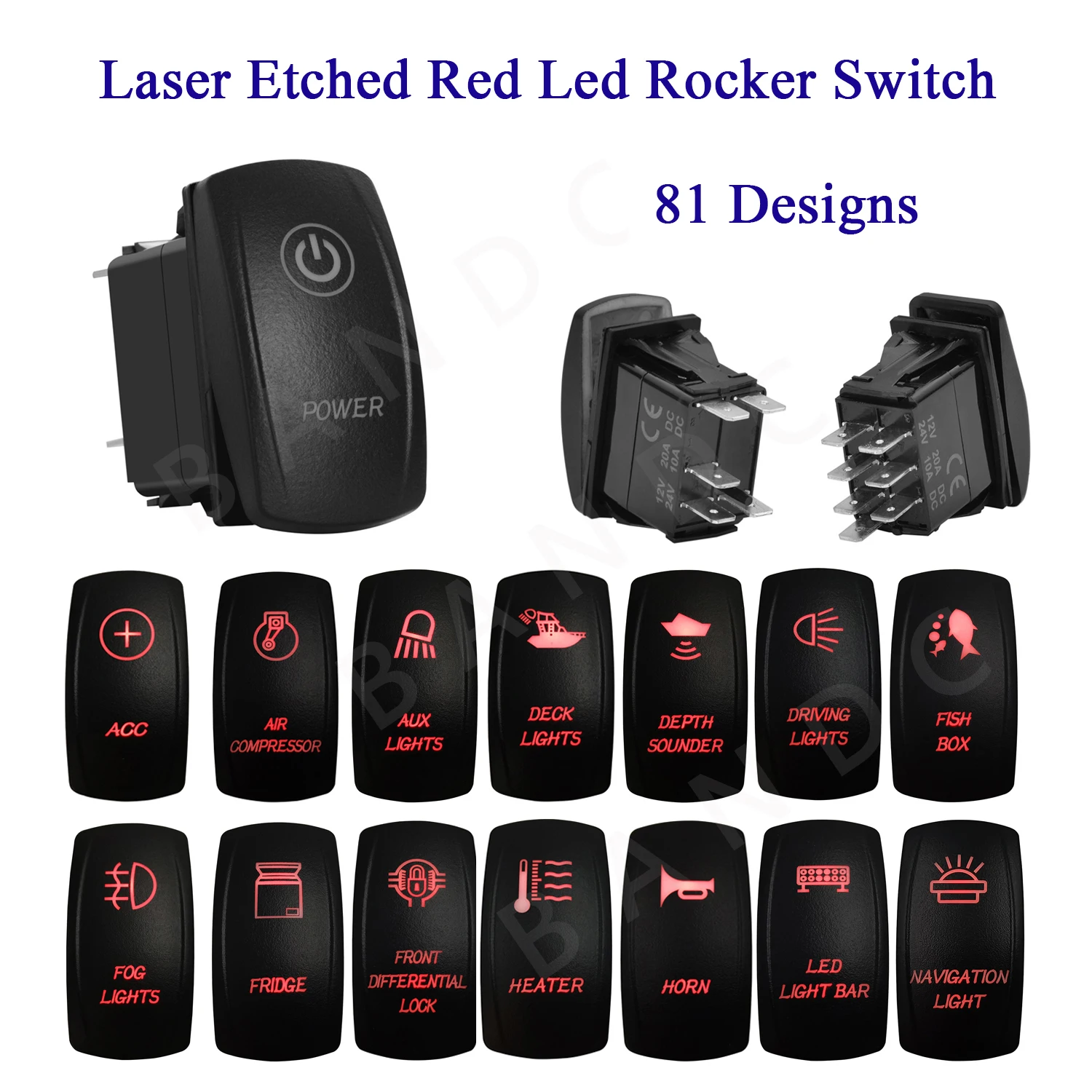 INTERRUTTORE A LUCE BIANCA CARLING SWITCH 12V - NAUTICA BARCA - Foto 10