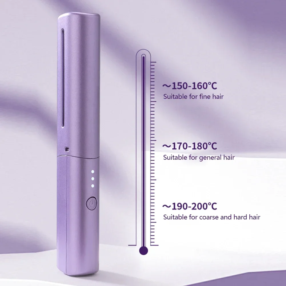 2 In 1 Wireless Professional Hair Straightener Curler Comb Fast Heating Negative Ion Straightening Curling Brush Styling Tools 5