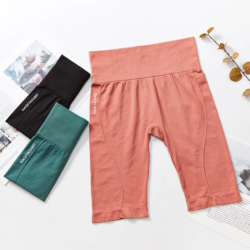 THUNSHION H208209 Seamless High Waist Sports Shorts Casual Women Workout Push Up Leggings Yoga Running Fitness Gym Slim Pants