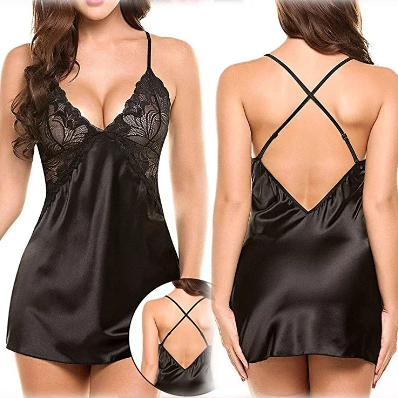 2024 New Sexy Underwear Sexy Women Anti-silk Nightdress Set Lovely Ladies Home Sleepwear Women Nightgown  Sleepwear Women