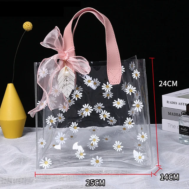 Transparent Small Daisy Portable Clothing Gift Bag Shopping Plastic Bag  Women′ S Gift Packaging Bag - China Tote Bags and Shopping Bag price
