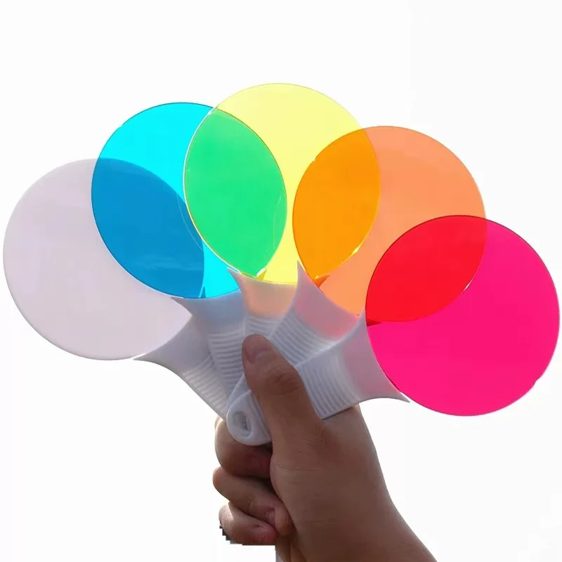 5PCS Set Montessori Color Mixing Learning Toys For Kids Physical Science Optical Filter Preschool Classroom Supplies