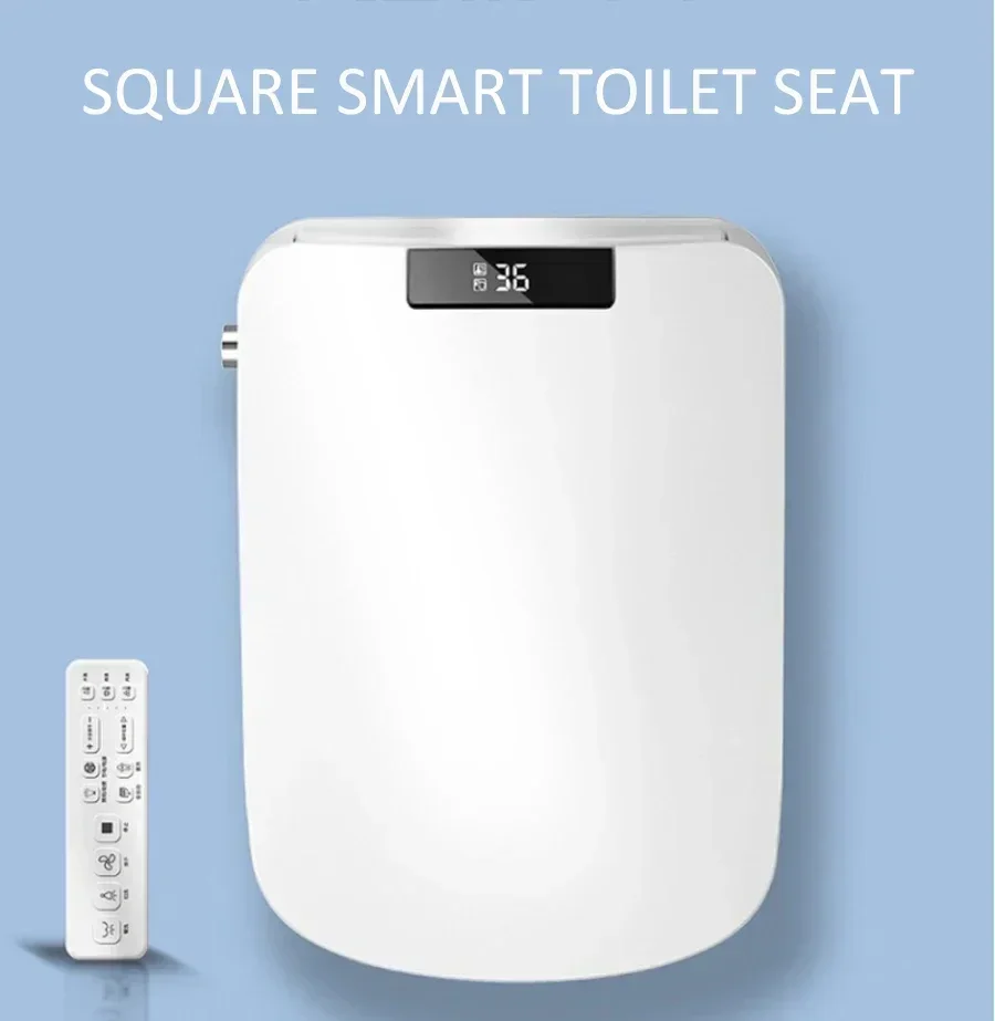Description Picture 2 of itemEcofresh square smart toilet seat cover electronic bidet  bowls  heating clean dry intelligent  lid for bathroom