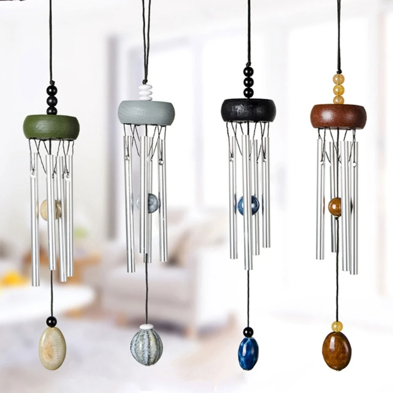 2025 New Metal Wind Chimes Solid  Door Home Decorations Wind Chimes with Aluminum Tube Pendant Indoor Outdoor Garden Decor 2