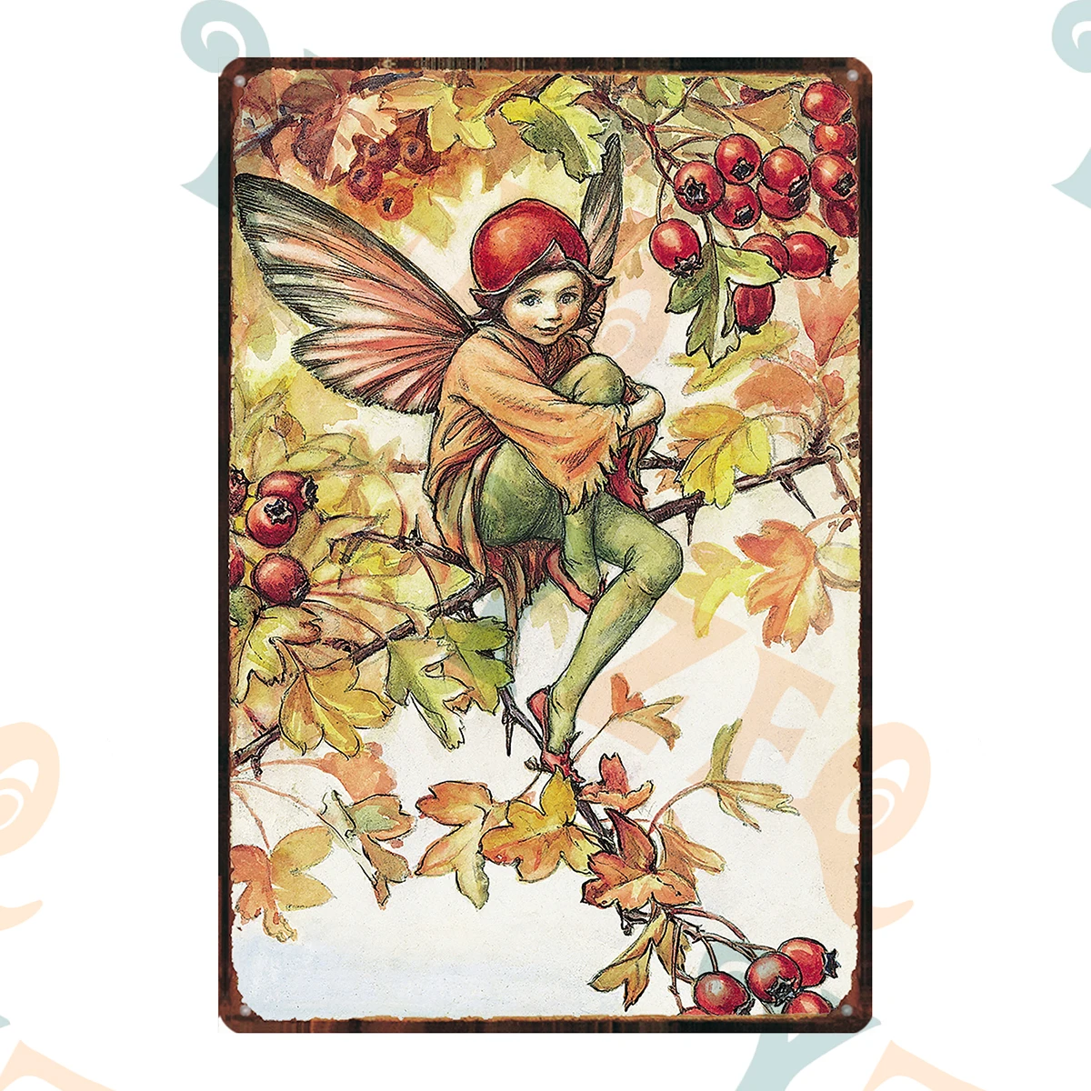 Flower Fairy Retro Metal Sign Vintage Plaque Wall For Bar Kitchen  Restaurant Living Room Girl Room Home Decor 8x12 Inch TU-0001B - AliExpress, image size:1200x1200