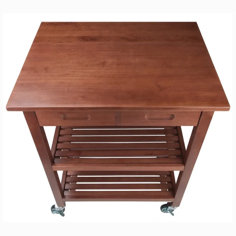 Wood Jonathan Drop Leaf Kitchen Utility Cart, 4