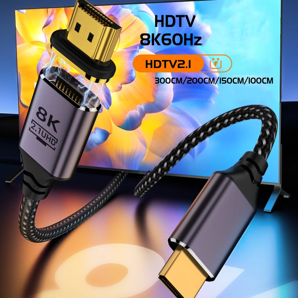 Nku HD2.1 ÷ ̺, 19  ׳ƽ Ŀ , 48Gbps ARC 3D HDR Ϸ 극̵ ڵ, Ʈ PC Xbox PS4 Ϳ, 8K60Hz
