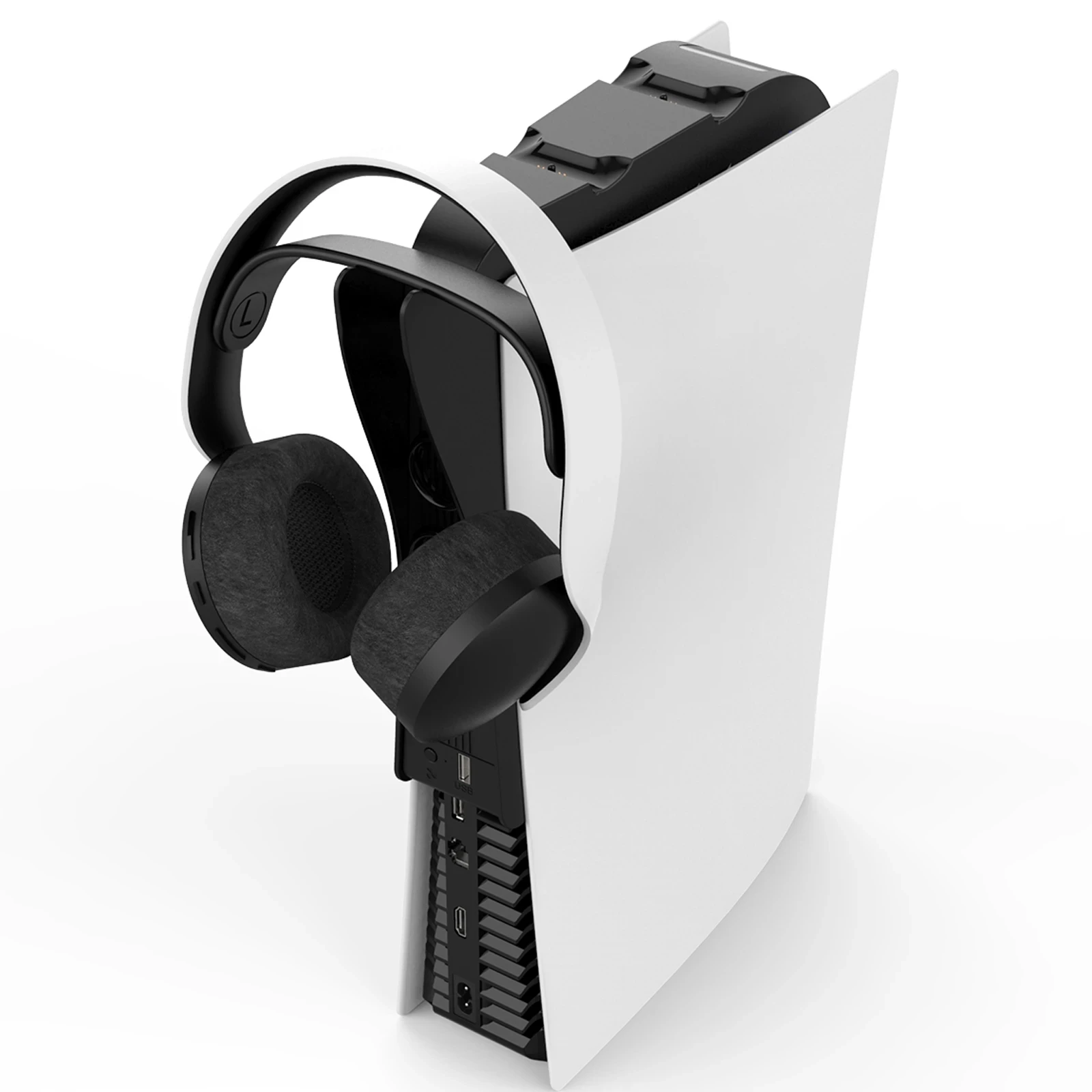 IPEGA PG-P5015 2 in 1 For PS5 Vertical Cooling Fan Dual Controller Charging Headphone hanger 3 Fan Station Charger for PS5