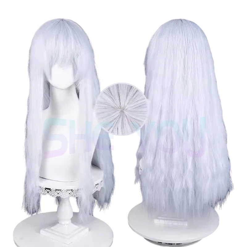 

Berserk Griffith Cosplay Wig 72cm Long Curly Wave Wig Light Ice Blue Wig Cosplay Anime Cosplay Wig Heat Resistant Synthetic Wigs