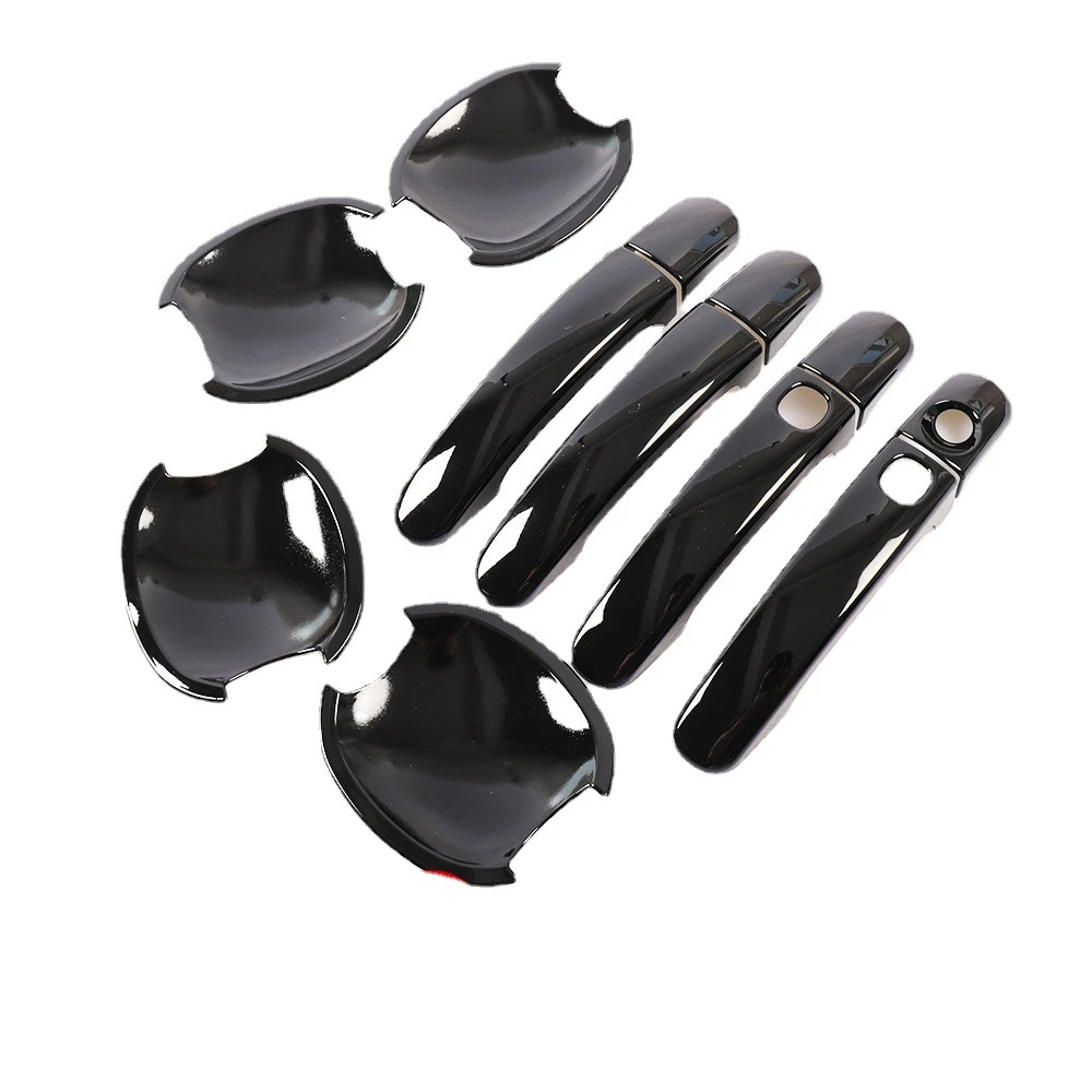 Funduoo For Ford Focus 2015 2016 2017 2018 Glossy Black Chrome Car Door Handle Cover Bowl Trim Overlays Styling Accessories