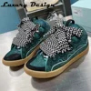 New Designer Brand Sneakers Platform Flat Shoes Women Sneakers Lace Up Round Toe Men High Quality Thick Laces Skateboard Shoes 1
