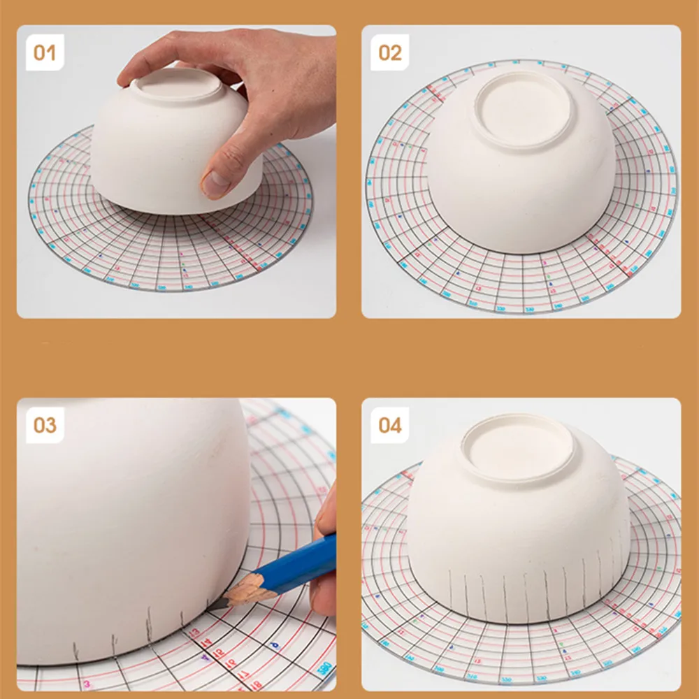 Pottery Splitter Tool Round Trimmed Equal Dividing Drawing Measuring Rounder Ceramics Craft Polymer Clay Modeling Supplies Tools