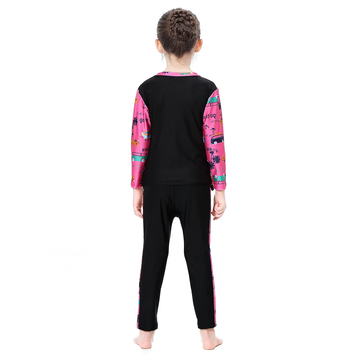 Muslim Girls Swimsuits 3Pcs Children Full Covered Diving Swimming Beach Wear(cap+blouse+leggings) Burkinis Muslimah Swimwear