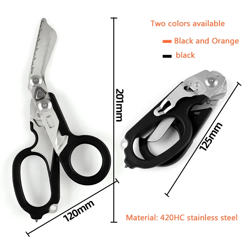 Multifunction scissors Tactical scissors folding medical paramedic scissors  First Aid Outdoor Survival tool emergency scissors - AliExpress