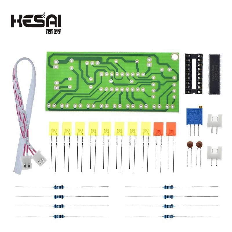5 Pezzi LM3915N-1 DIP-18 – Circuito Integrato LED VU Meter, Driver A Barra/ Punto, Componente Elettronico
