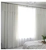 White Korean Princess Style Double-layer Curtain White Sheer Curtain Plus  White Cloth Curtain for Living Room Bedroom 2