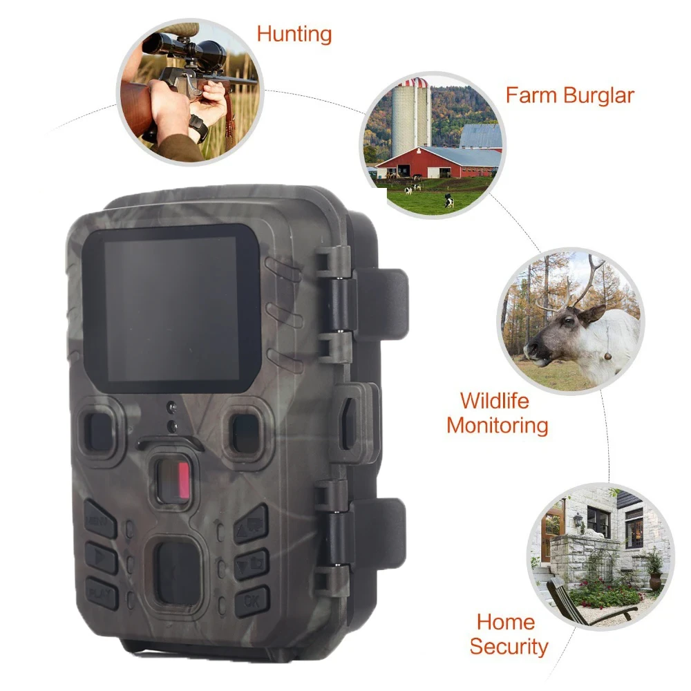 Outdoor Wifi Hunting Trail Camera APP Control Wireless Bluetooth Wifi301 24MP 1296P Night Vision Motion IP65Wildlife Traps Photo