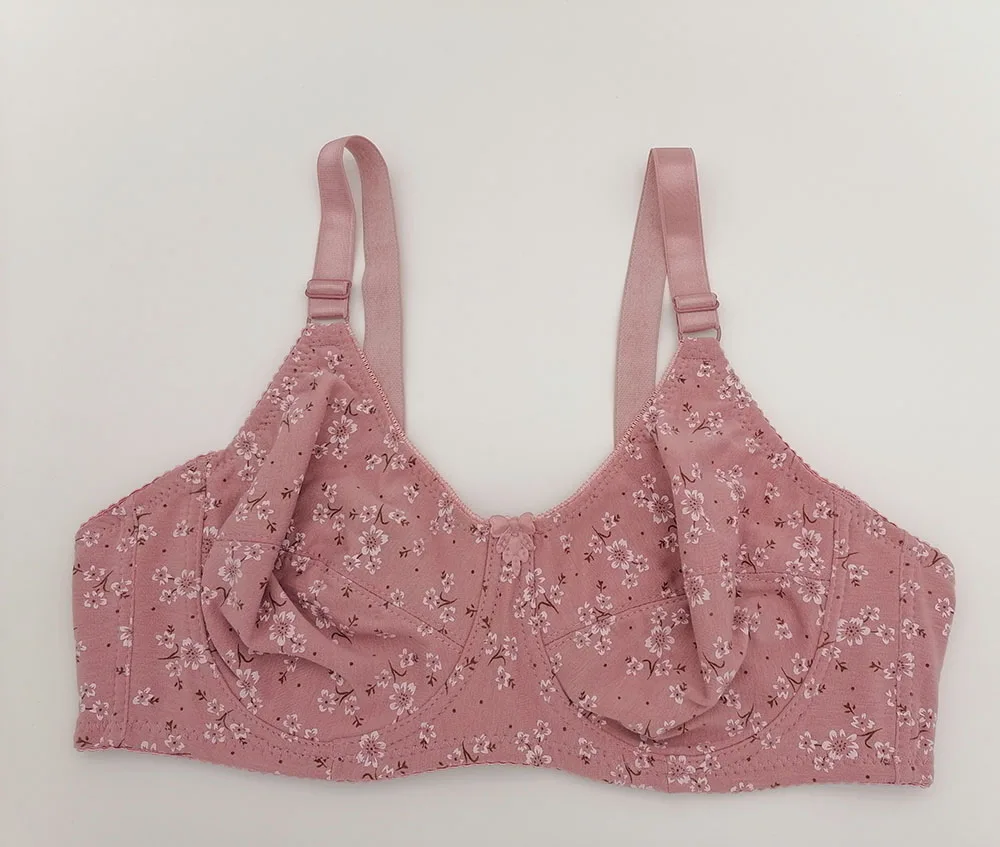 Comfortable Cotton Bras for Women C D E F Cup Full Coverage Supportive Underwear Plus Size 38-50 48 Underwire Adjustable Bh C19