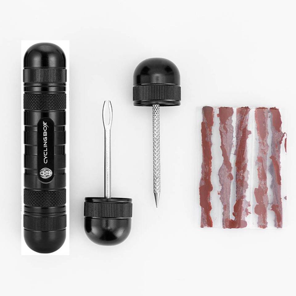 Tubeless Bike Tire Repair Tool Kit for MTB Road Bicycle Tyre Plug Insertion Tool Bike Wheel Tire Puncture Sealant Rubber Stripes