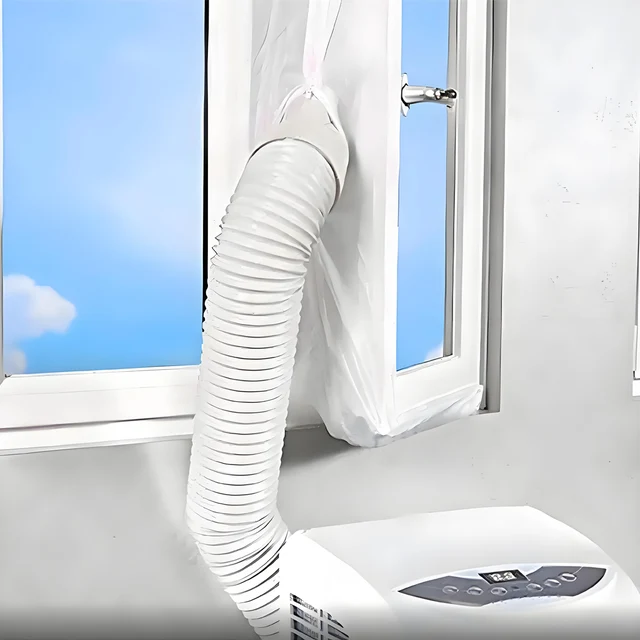 AirLock-Joint de fenêtre pour climatiseur portable, 3m 4m, flexible, avec fermeture éclair et adhésif rapide 1