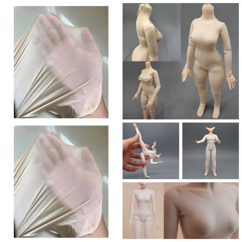 Flesh-colored Four-sided High-stretch Fabric Thin Transparent Spandex Stockings Underwear See-through Fabric