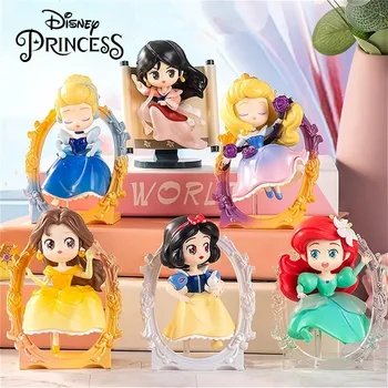 Disney Princess Chasing Dreams Series Figures Toy Anime Belle MuLan Princess Characters Figures Ornaments Girl Kawaii Toys Gifts