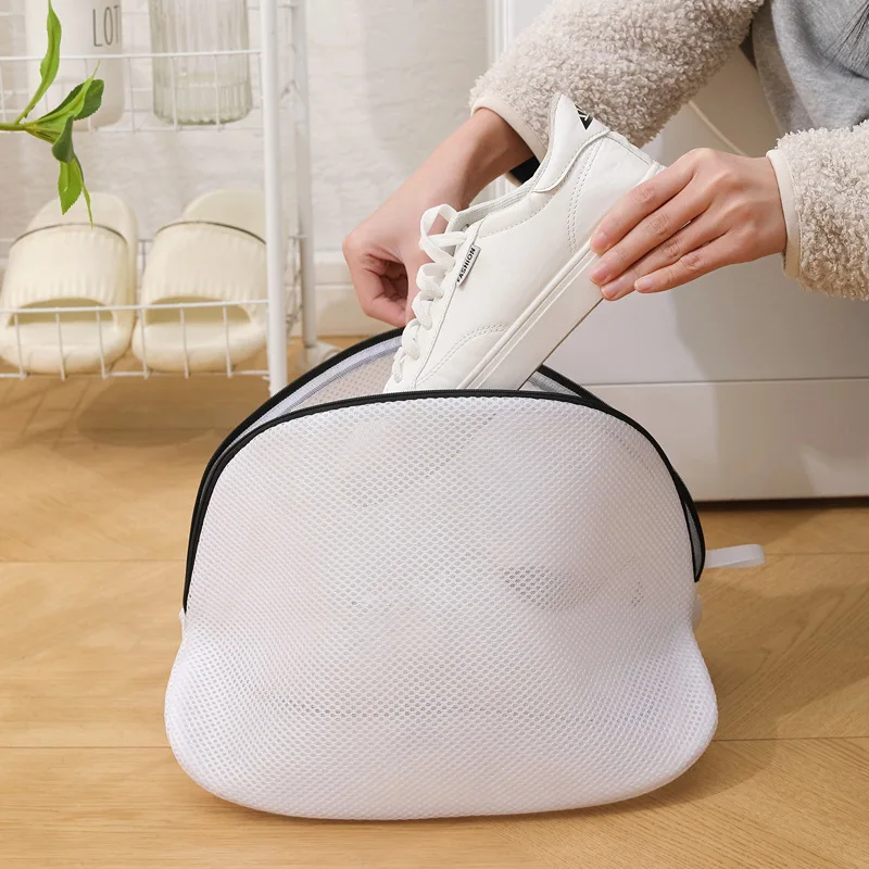Anti-deformation Mesh Laundry Bag Washing Machine Shoes Bag Travel Shoe Storage Bags Protective Clothes Storage Box Organizer 2