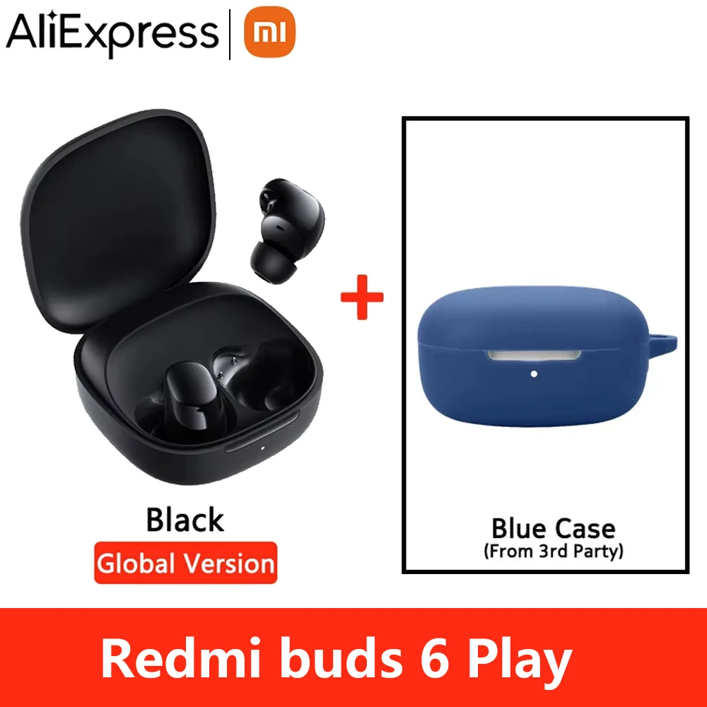 thumbnail image 1 of Versión global Xiaomi Redmi buds 6 Play Auriculares con controlador dinámico de 10 mm Cancelación de ruido por IA para llamadas Auriculares Bluetooth 5.4 TWS, 1 of 5